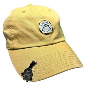 Murder Rock Play The Rock Dad Hat Cap Yellow Strapback John Daly Golf Country